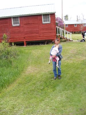 Sarah got tired out at Little Rockies Christian Camp.