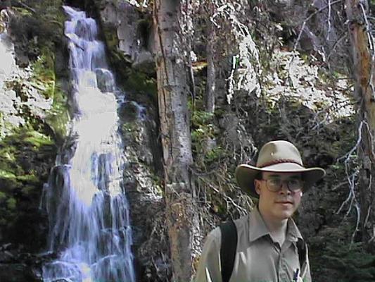 Paul at a small waterfall