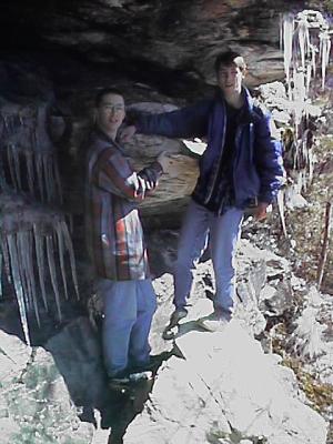 Jim and David on a hike to Mission Falls.