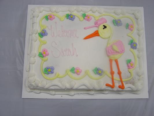 Sarah's shower cake.