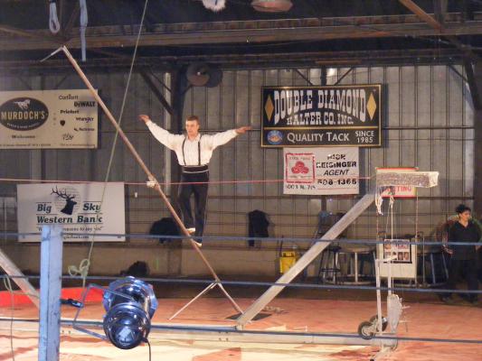 tite-rope walker at the circus