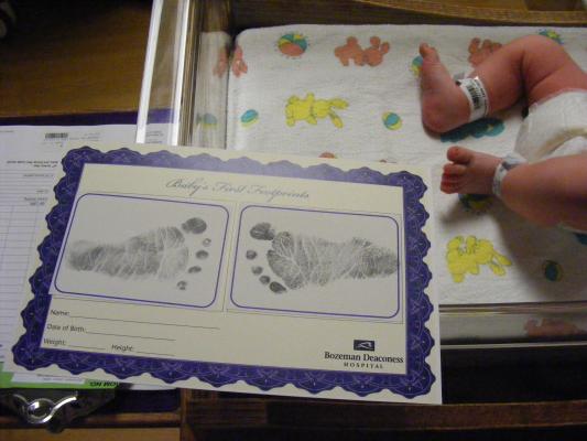 Joshua's footprints.