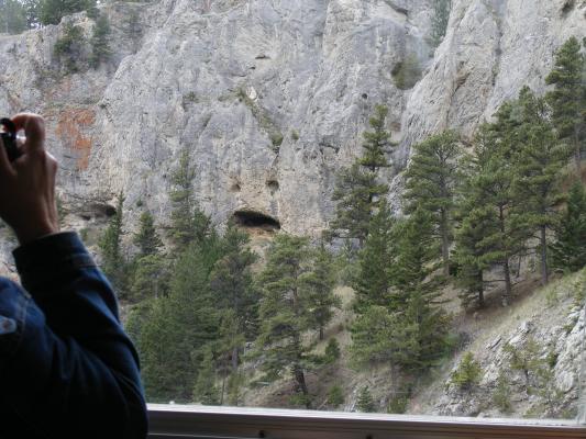 goast face in rock