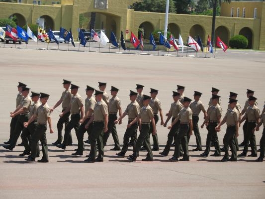 Matthew graduated from Marine boot camp.