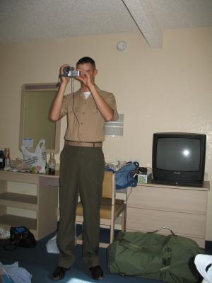 Matthew graduated from Marine boot camp.