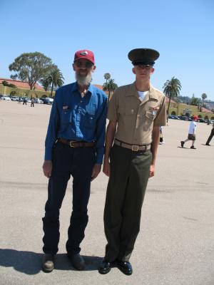 Matthew graduated from Marine boot camp.