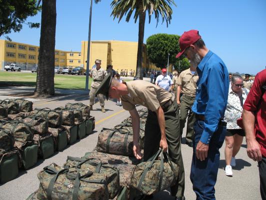 Matthew graduated from Marine boot camp.