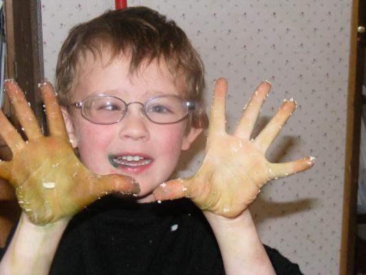 after dyeing and eating Easter Eggs.