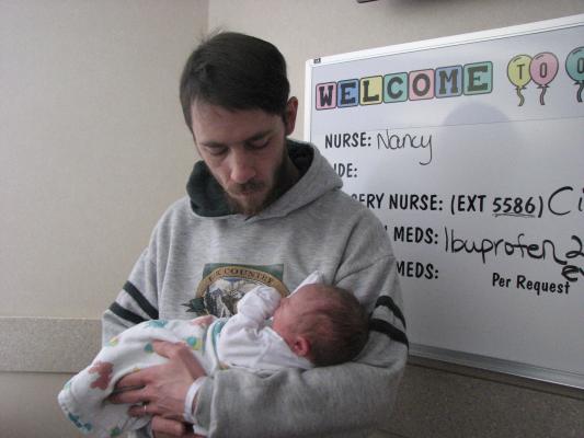 David holds Joshua
