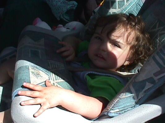 Malia in the car seat