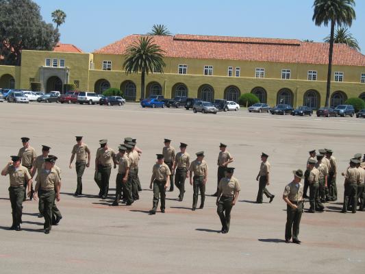 Matthew graduated from Marine boot camp.