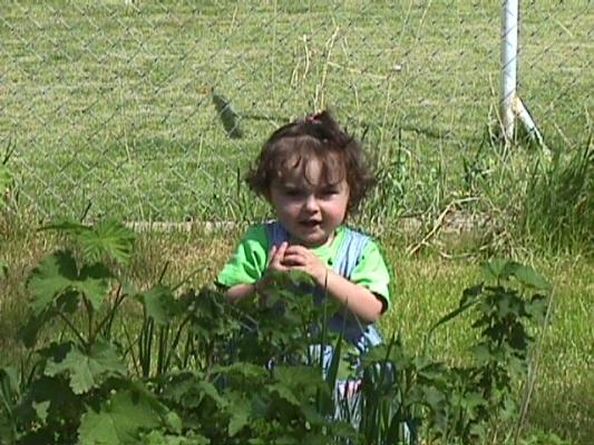 Maiia in the bushes