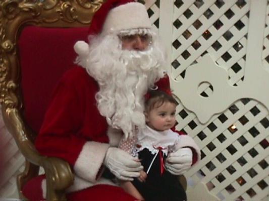 Malia with Ol' Saint Nick