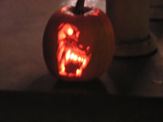 the downstairs neighbor's goolish pumpkin.