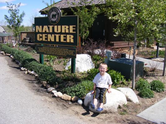 Noah on a rock.