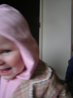 Half of Sarah's face.