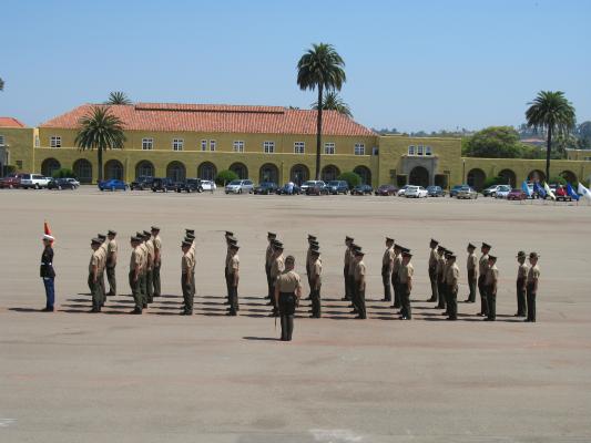 Matthew graduated from Marine boot camp.